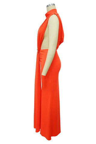 Twist Halter Maxi Dress