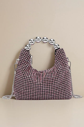 Statement Handle Rhinestone Bag