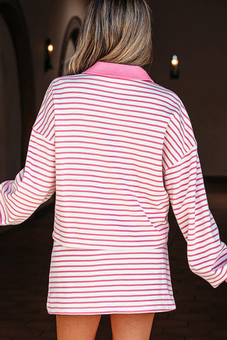 Stripe Long Sleeve Skirt Set