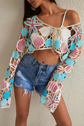 Crochet Cover-Up with Sea Motifs