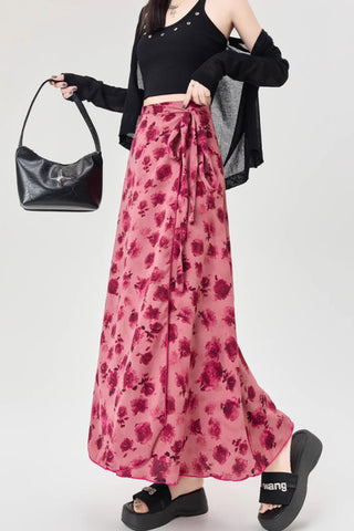 Floral Pattern Casual Skirt
