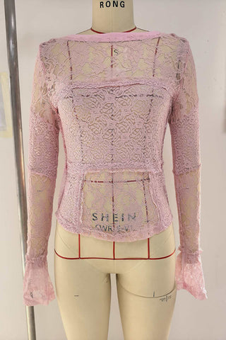 Lace Long-Sleeve T-Shirt