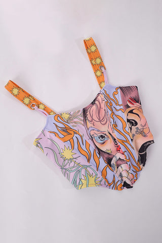 Artistic Print Camisole Top