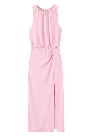 Sleeveless Draped Casual Dress