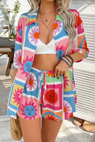 Fruit Print Short Sleeve Set