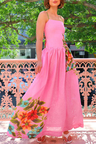 Floral Accent Maxi Dress