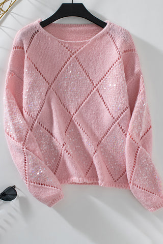 Sequin Embellished Knit Sweater