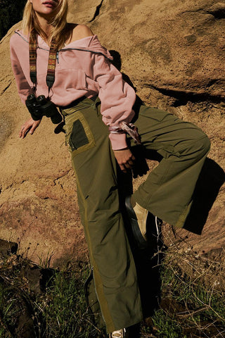 Half-Zip Hoodie with Kangaroo Pocket