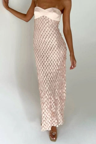 Strapless Maxi Evening Dress