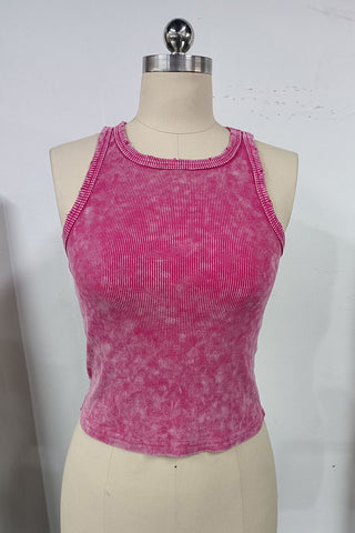 Sleeveless Ribbed Tank Top