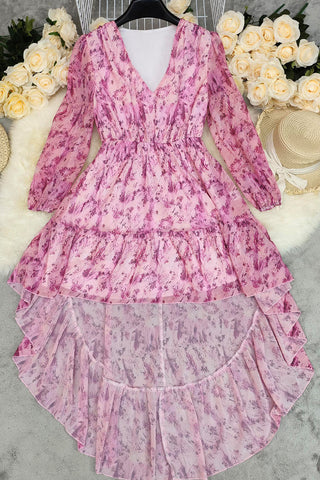 Floral Ruffle Casual Dress