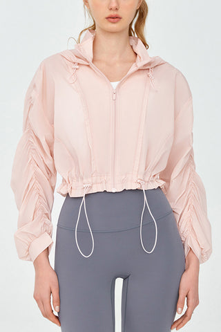 Hooded Drawstring Jacket
