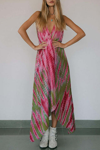 Halter Neck Bohemian Casual Dress