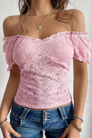 Off-Shoulder Lace Blouse