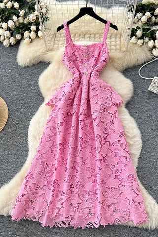 Lace Sundress with Ruffle Bodice