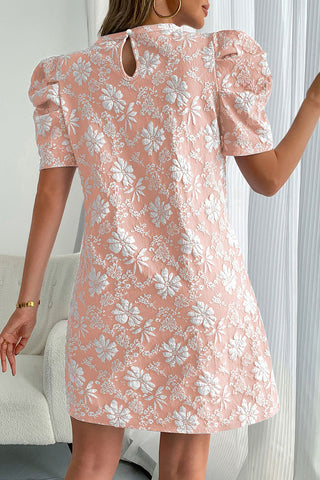 Floral Embroidered Casual Dress