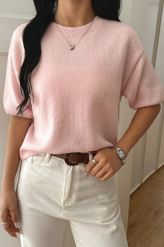 Casual Crewneck Short Sleeve Sweater