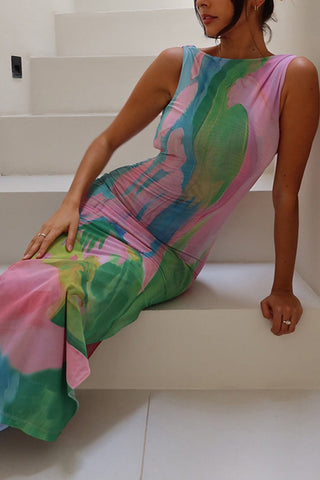 Vibrant Maxi Vacation Dress