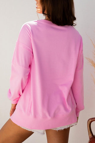 Bow XOXO Letter Graphic Sweatshirt