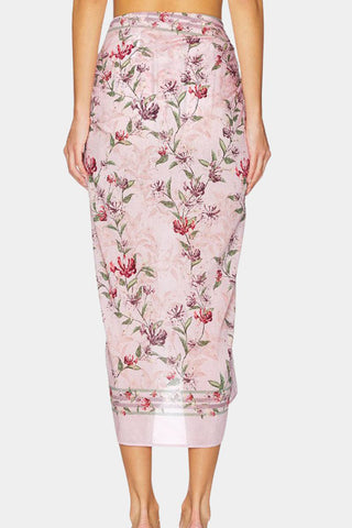 Floral Print Tie-Waist Skirt