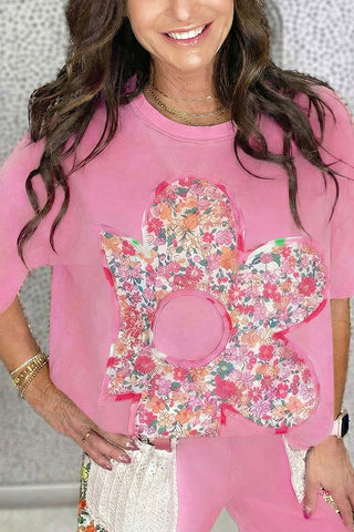 Floral Print Graphic T-Shirt