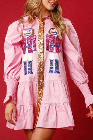 Sequin Embellished Casual Dress