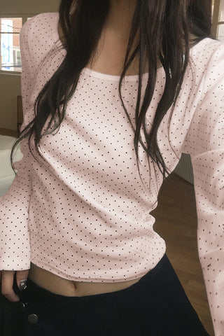 Polka Dot Long Sleeve Top