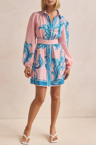 Artistic Print Mini Dress for Casual Looks