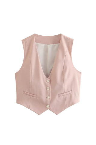 Classic Buttoned Waistcoat Vest