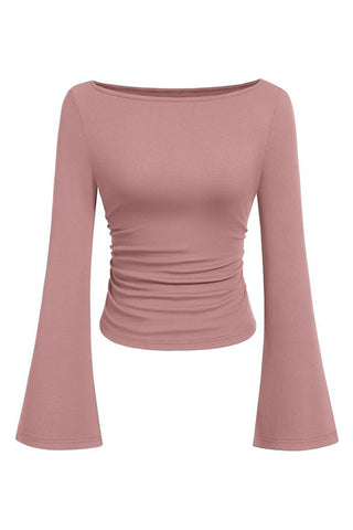 Elegant Wide-Sleeve Blouse