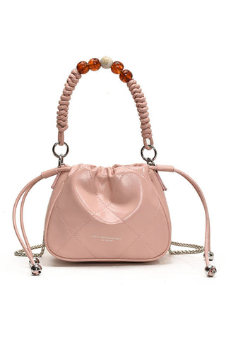 Elegant Beaded Handle Small Bag