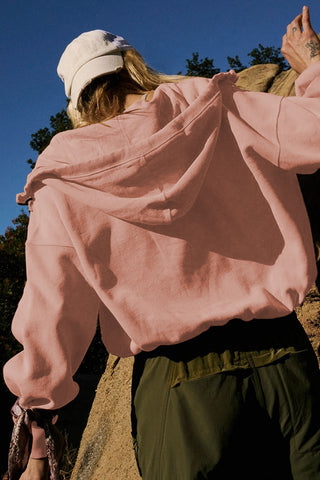 Half-Zip Hoodie with Kangaroo Pocket