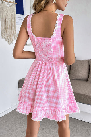 Sleeveless Mini Dress with Ruffled Hem