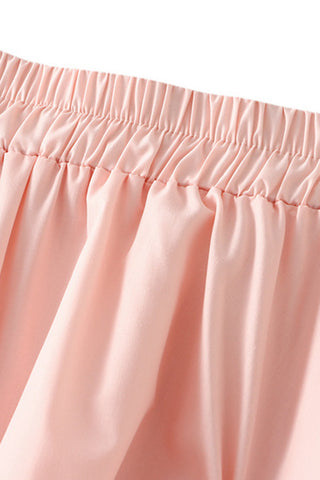 Bow-Embellished Casual Flared Skirt