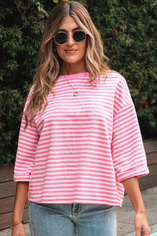 Striped Drop Shoulder Tee
