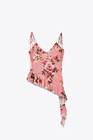 Floral Asymmetrical Skirt Set