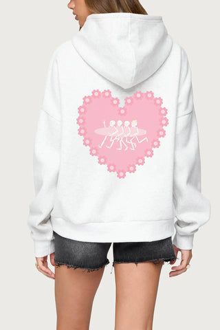 Graphic Print Oversized Hoodie