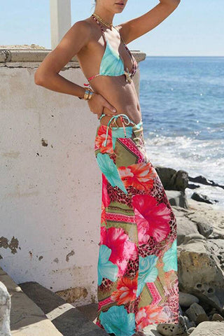 Floral Two-Piece Swimwear Set