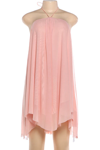 Halter Dress with Flowing Design