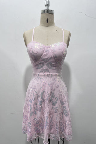 Strappy Floral Mini Dress