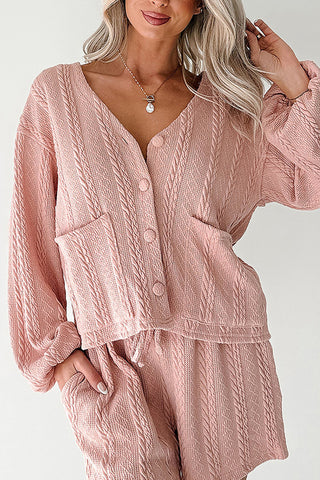 Button-Up Lounge Short Set