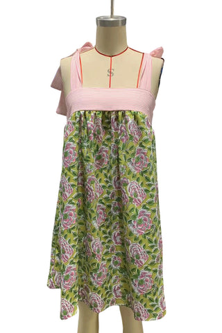 Striped Bow-Tie Casual Dress