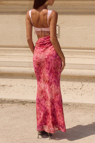 Elegant Maxi Dress with Side Cutout