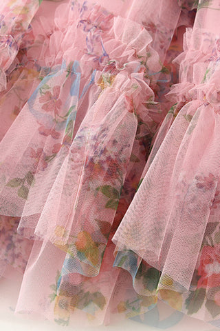 Tiered Floral Maxi Skirt