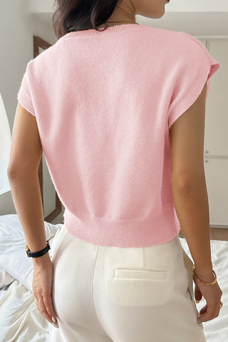 Off-Shoulder Floral Accent Sweater