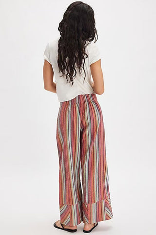 Striped Wide-Leg Casual Pants