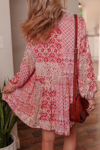 Bohemian Print Swing Dress