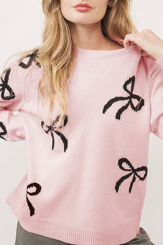 Bow-Decorated Sweater