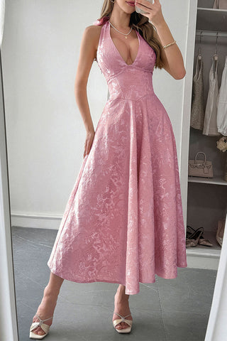 Halter Neck Midi Sundress