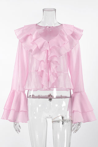 Flowy Layered Ruffle Blouse